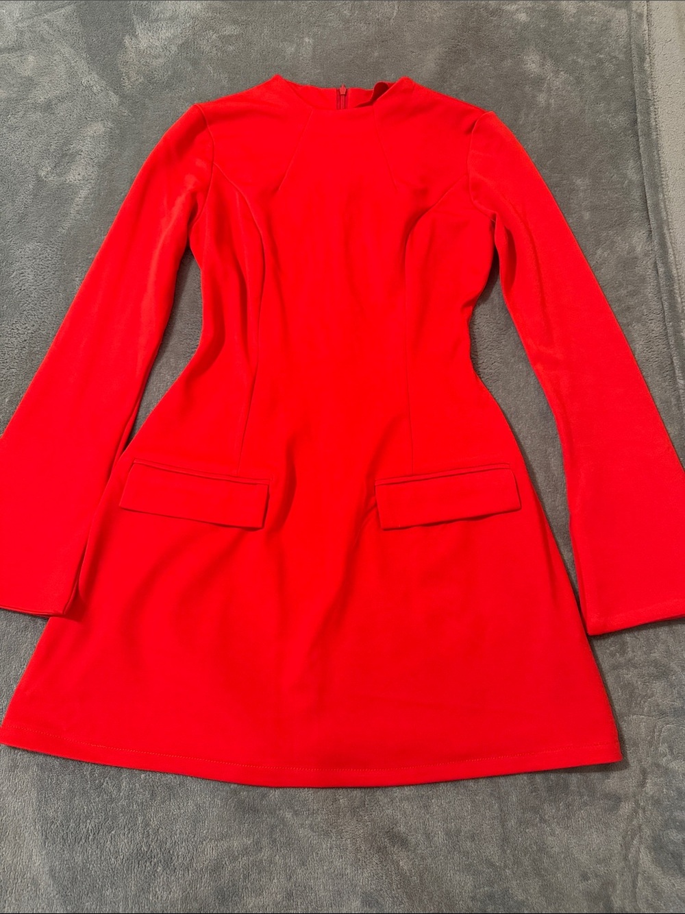 Women’s Long Sleeve Red A-Line Dress